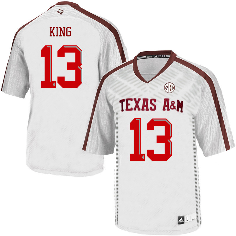Men #13 Haynes King Texas A&M Aggies College Football Jerseys Sale-White